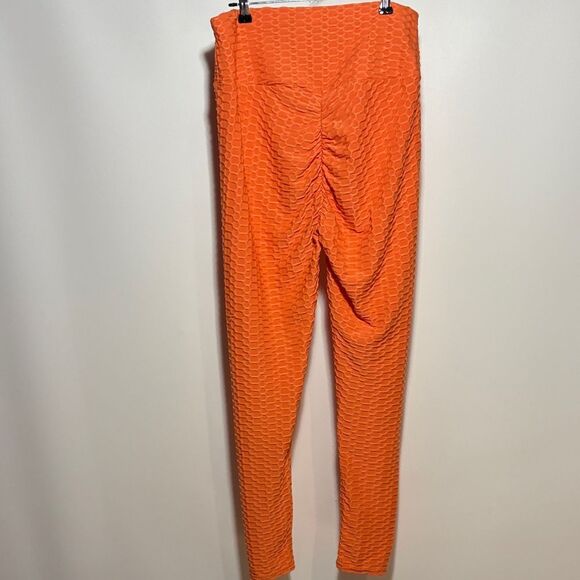 Dodo Vibrant Orange Honeycomb Leggings - Picture 5 of 9